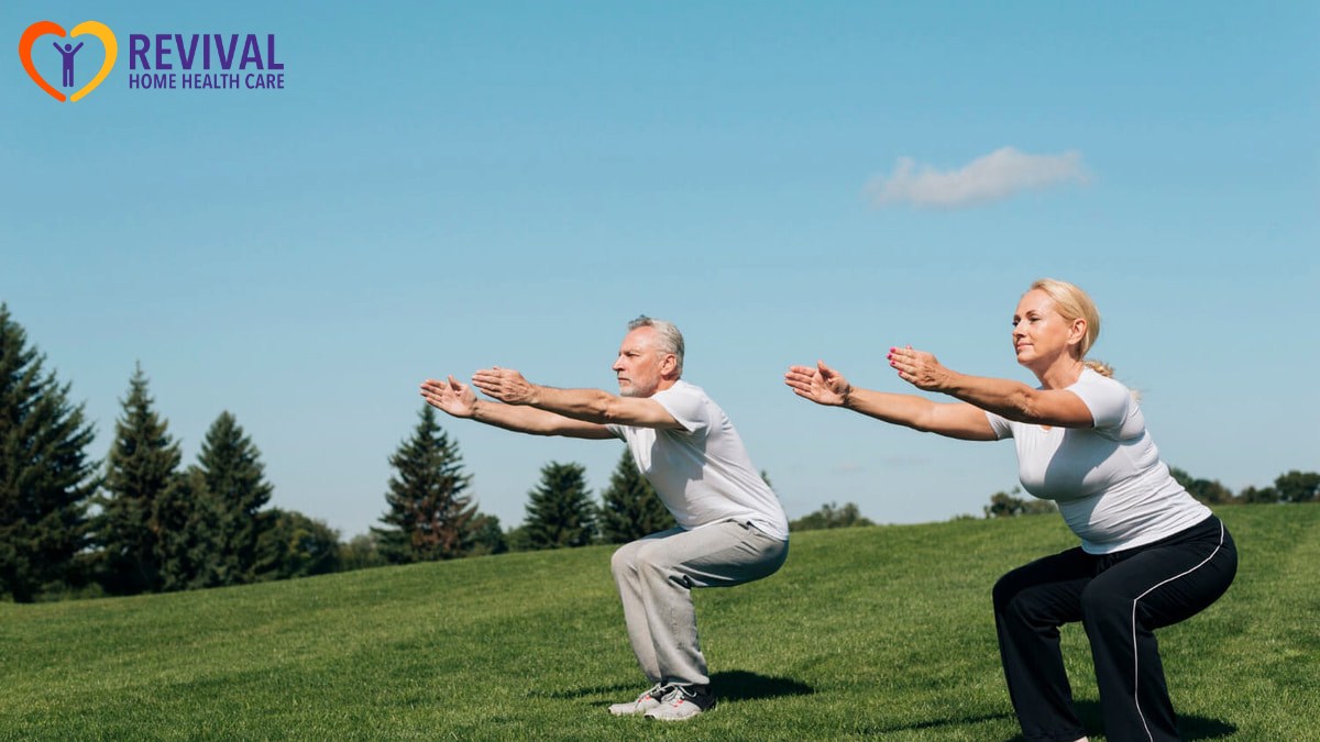 senior citizens exercising
