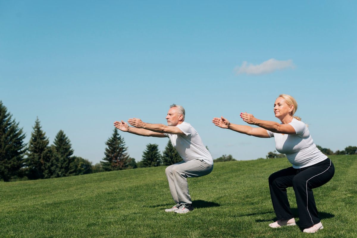 senior citizens exercising