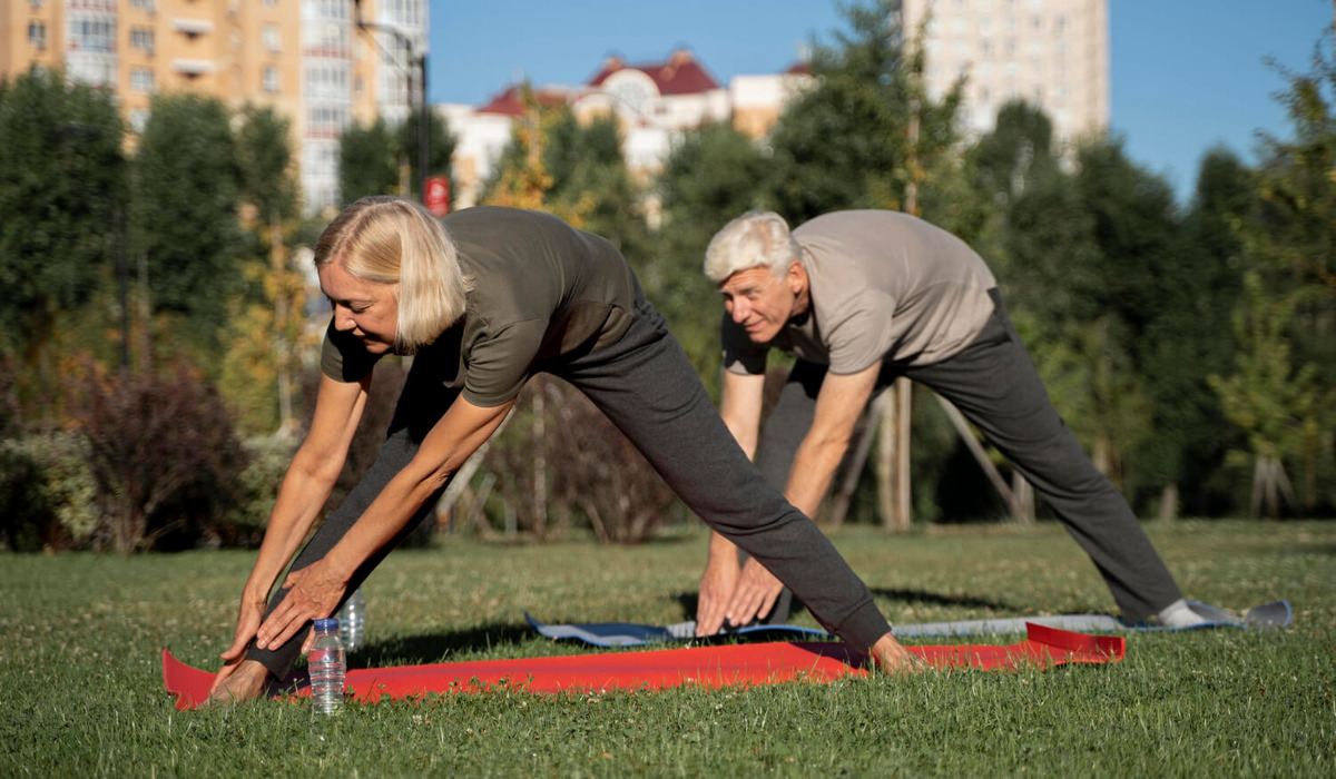 senior citizens exercising