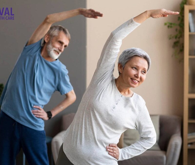 senior citizens exercising