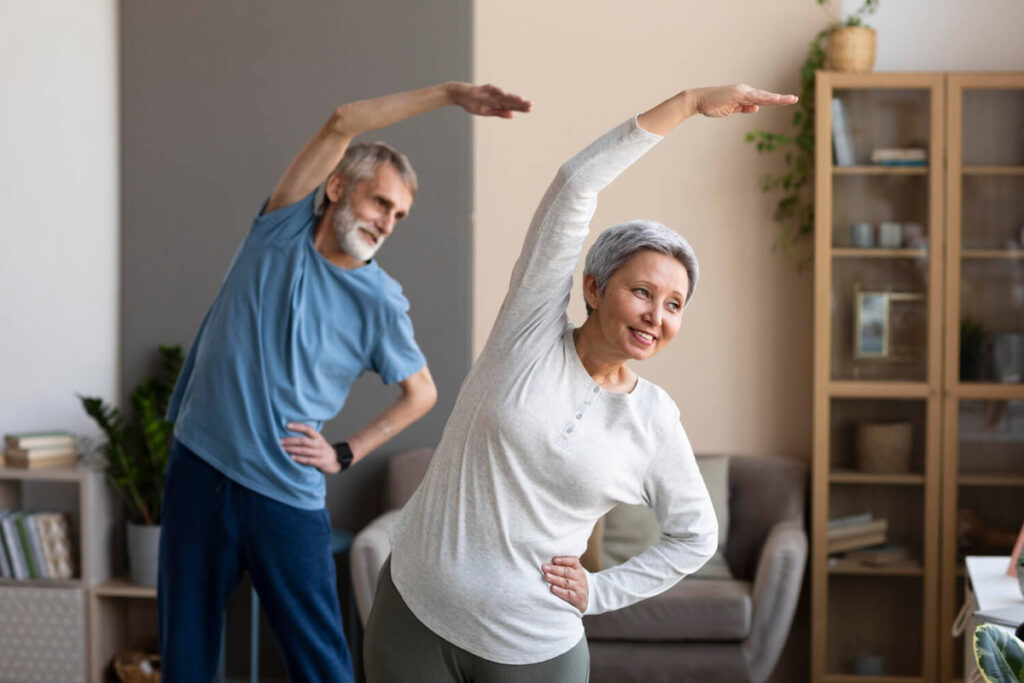 senior citizens exercising
