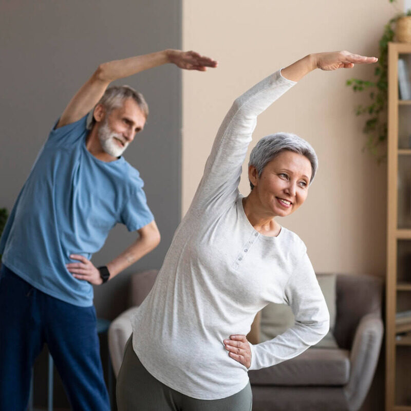 senior citizens exercising