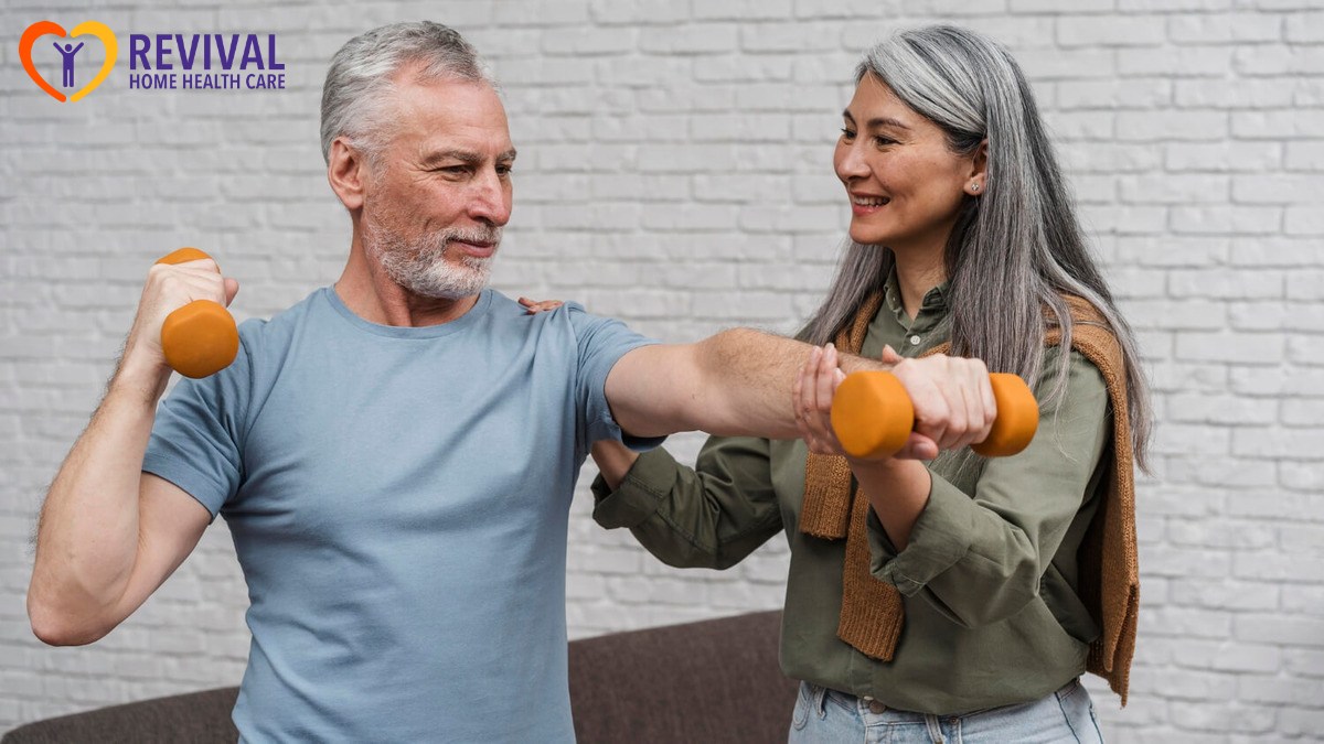 Patient starting medical recovery workout